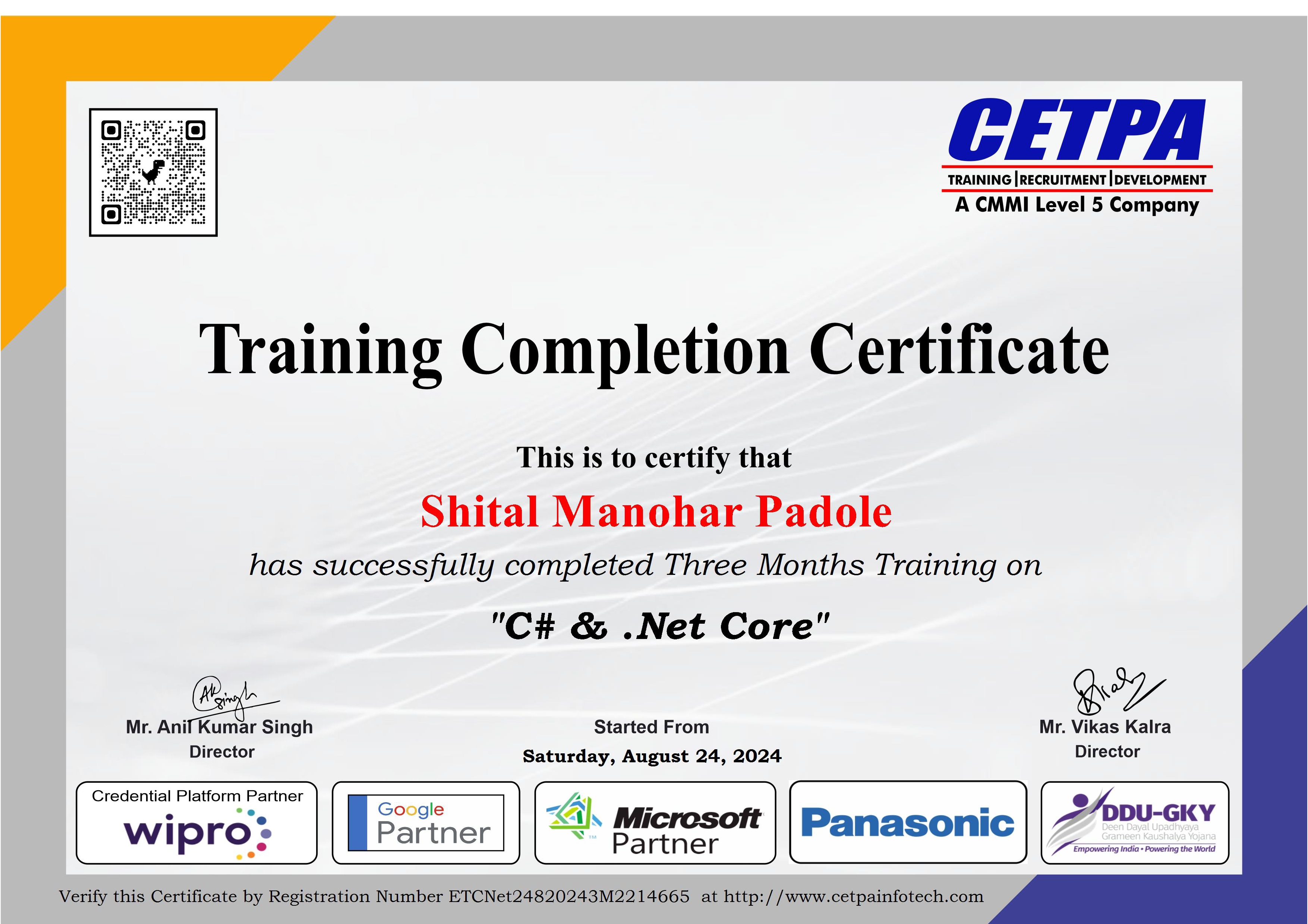 .NET Certificate